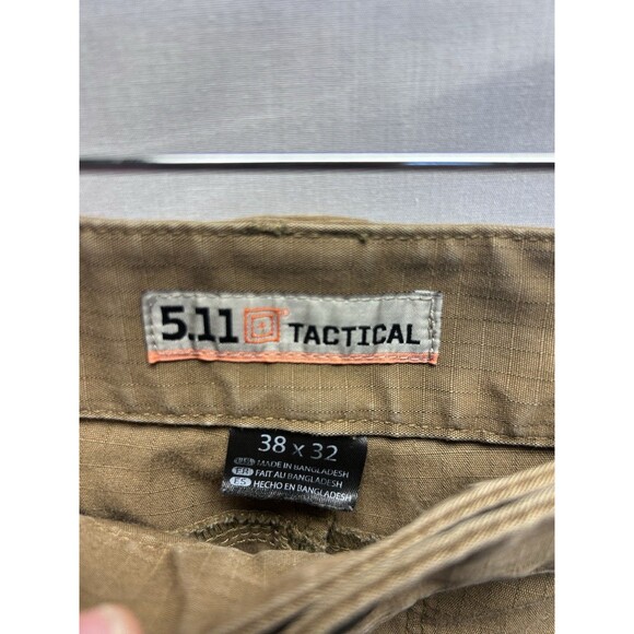 5.11 Tactical Mens Taclite Ripstop Cargo Pants Dark Khaki Size 38x32 Double Knee - Picture 2 of 9
